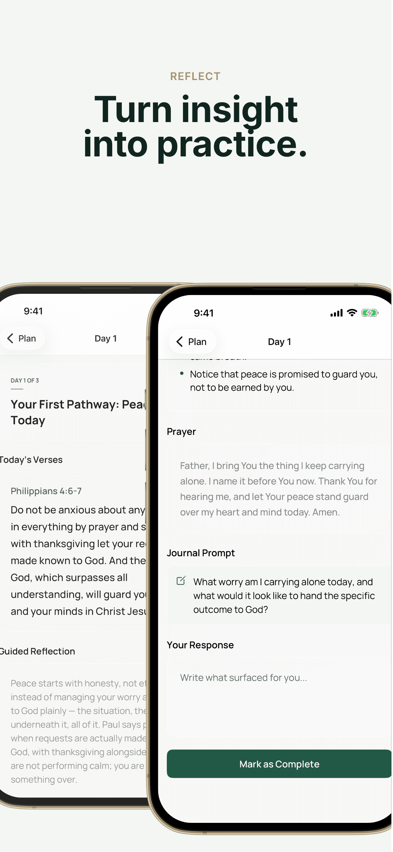 Pathway guided Scripture reflection, prayer, and journal prompt