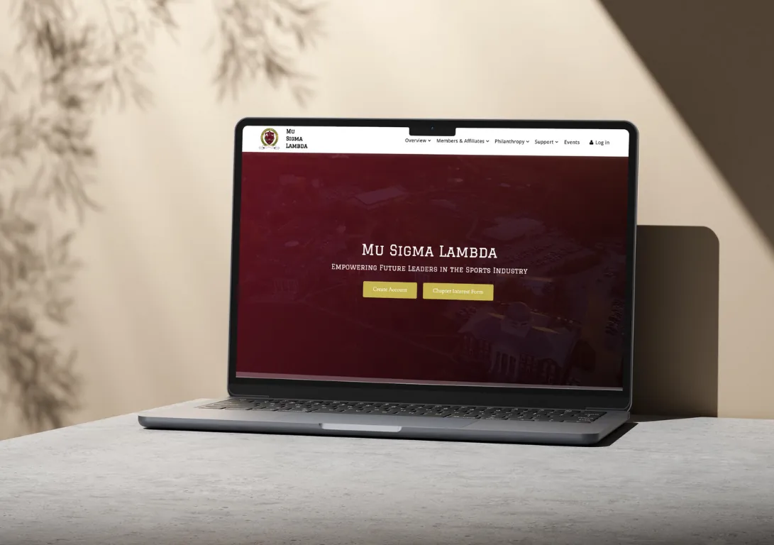 Mu Sigma Lambda’s membership and payments platform on desktop and mobile