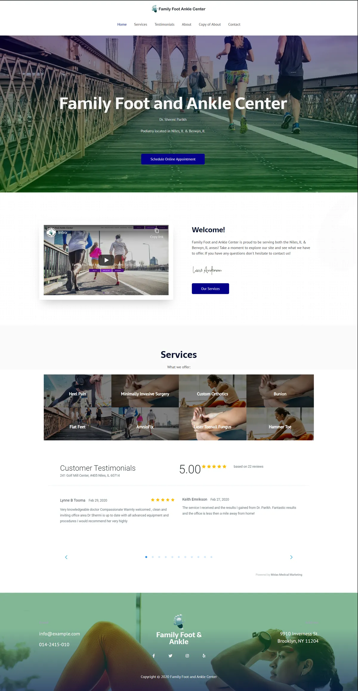 Website Design - Family Foot & Ankle Center